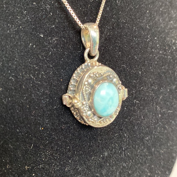 Larimar Poison Locket - Picture 4 of 7